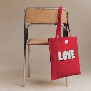 Sezane Red Love Tote